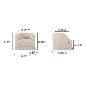 Pleated Swivel Chair | Novi Living Maren