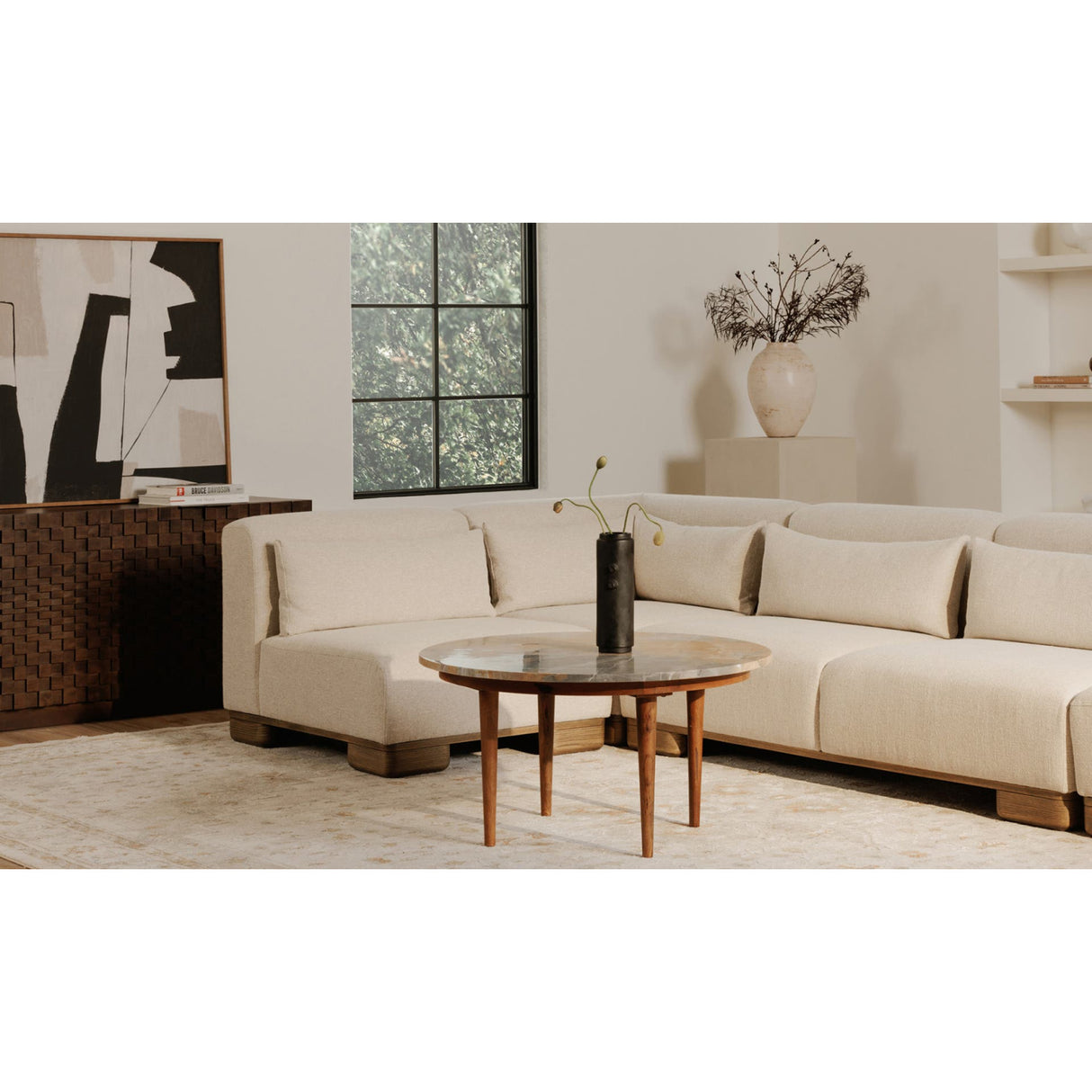 Modern European furniture - Beige Corner Chair - www.oroa.com