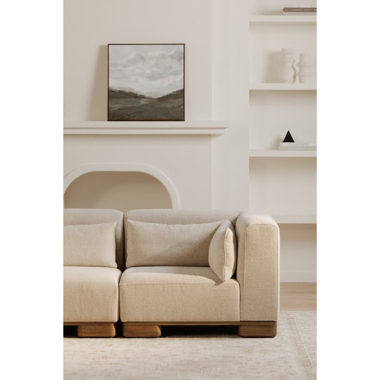 Modern European furniture - Beige Corner Chair - www.oroa.com