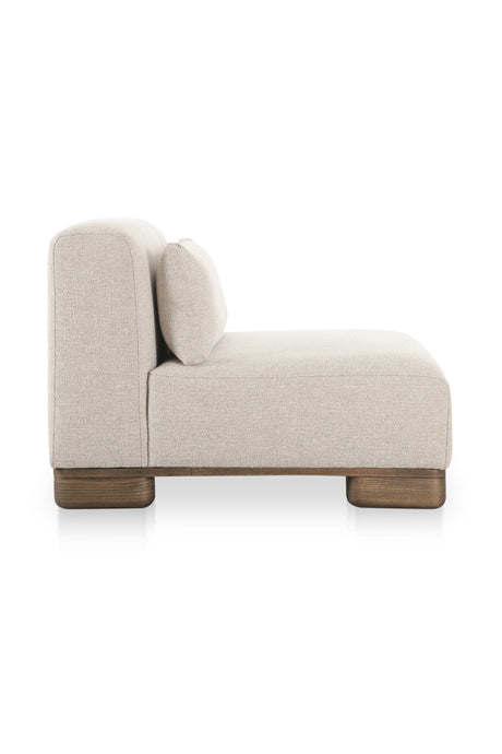 Modern European furniture - Cream Fabric Slipper Chair - www.oroa.com