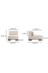 Modern European furniture - Cream Fabric Slipper Chair - www.oroa.com