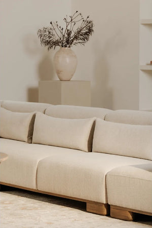 Modern European furniture - Cream Fabric Sofa - www.oroa.com