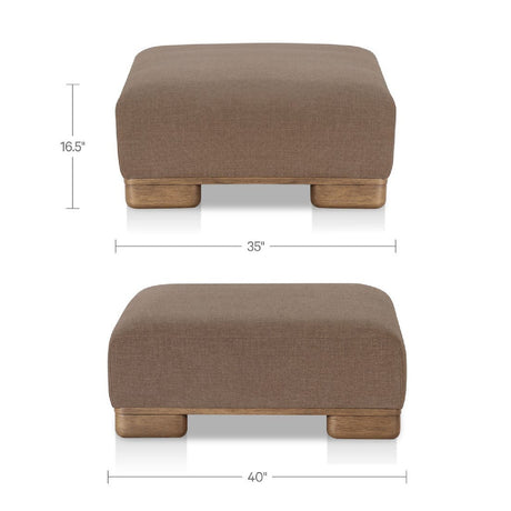 Fabric Upholstered Ottoman | Novi Living June -  www.oroa.com