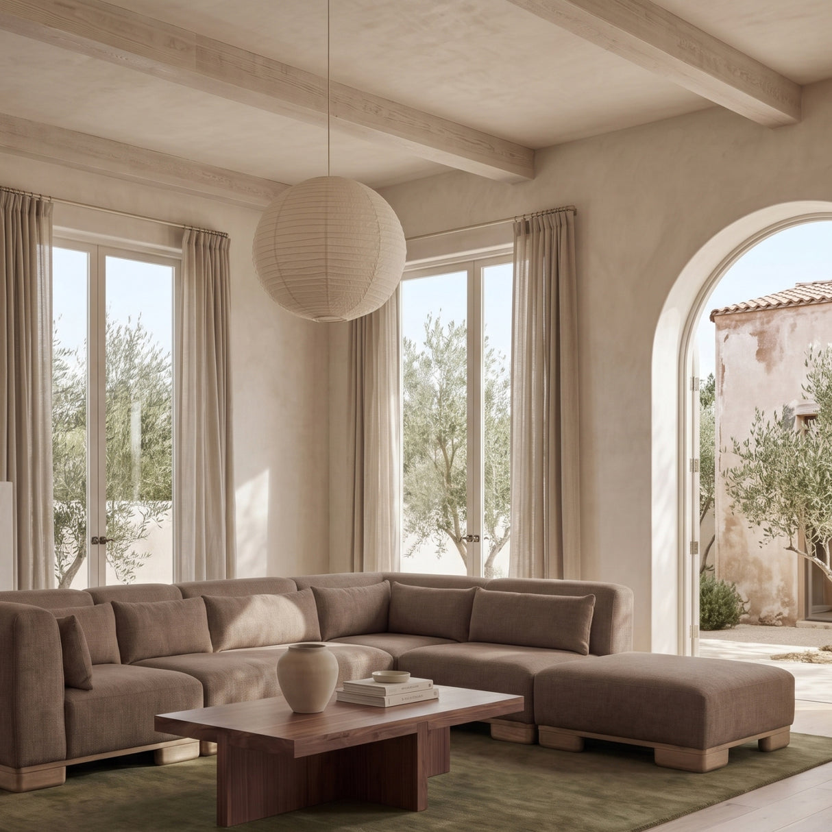 Fabric Upholstered Ottoman | Novi Living June -  www.oroa.com