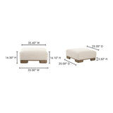 Modern European furniture - Beige Fabric Ottoman - www.oroa.com