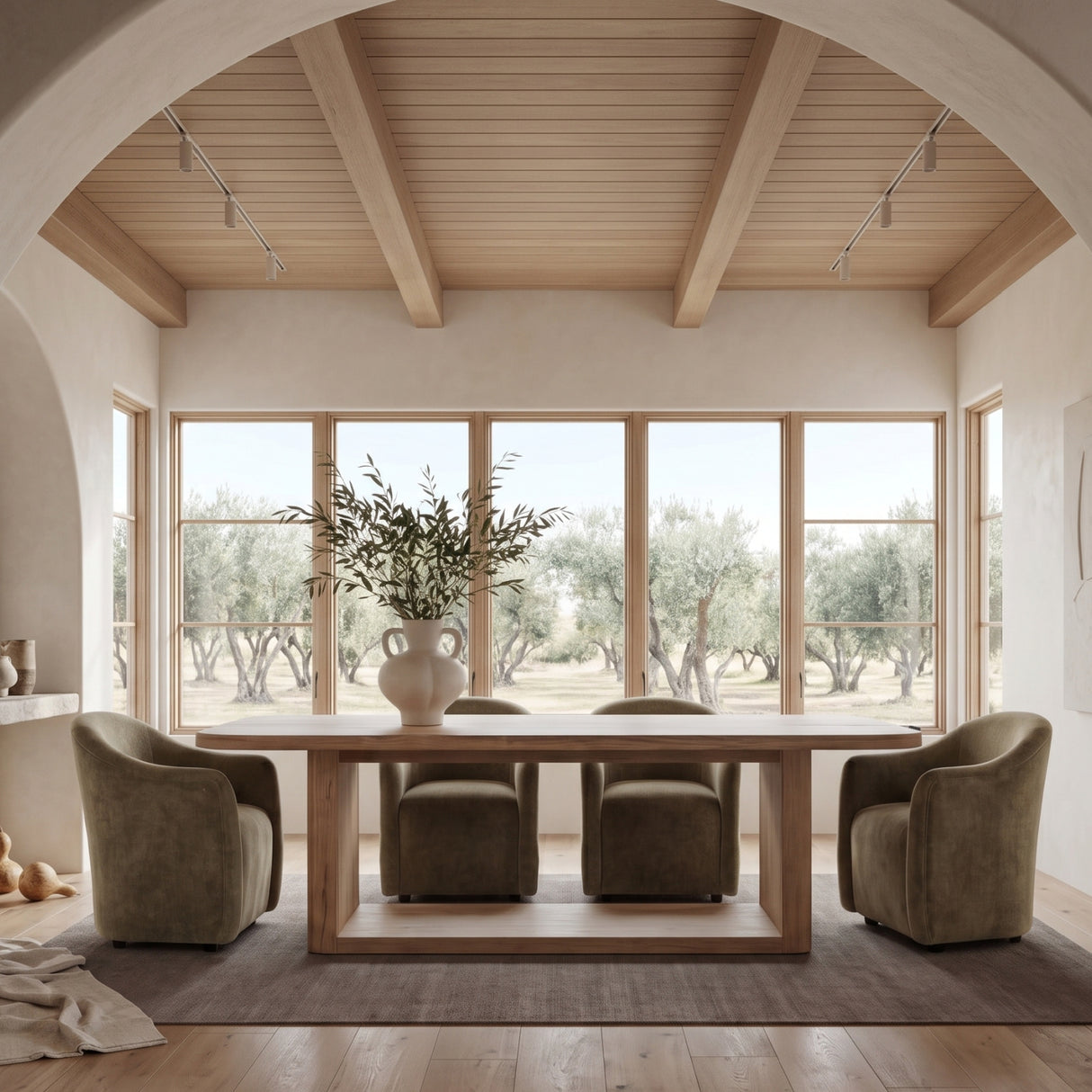 Barrel-Inspired Rolling Dining Chair | Novi Living Drava