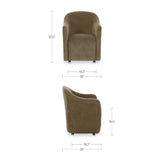 Barrel-Inspired Rolling Dining Chair | Novi Living Drava