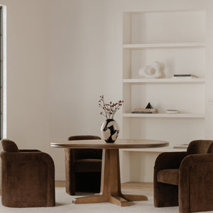 Modern European furniture - Curved Frame Rolling Dining Chair - www.oroa.com