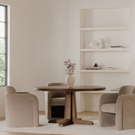 Modern European furniture - Curved Frame Rolling Dining Chair - www.oroa.com