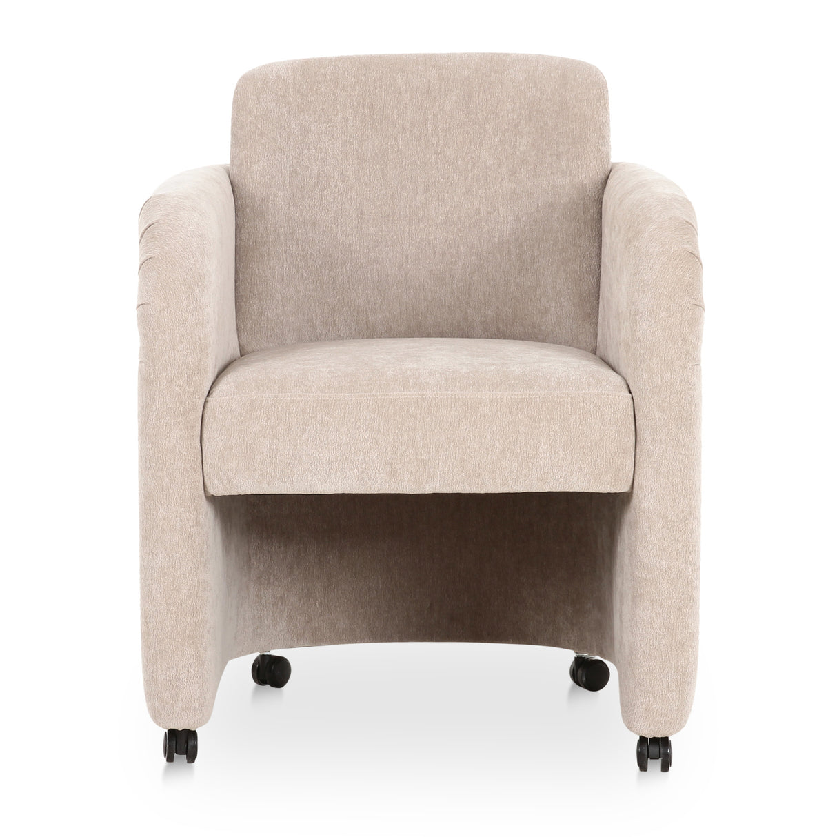 Modern European furniture - Curved Frame Rolling Dining Chair - www.oroa.com