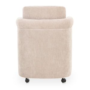 Modern European furniture - Curved Frame Rolling Dining Chair - www.oroa.com