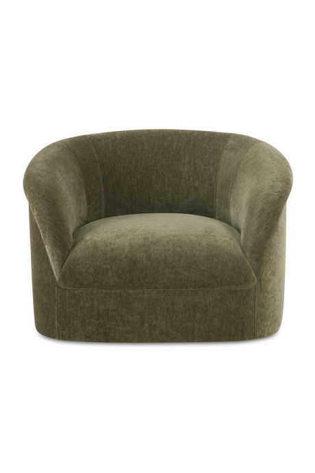 Modern European furniture - Velvet Rolled-Arm Lounge Chair - www.oroa.com