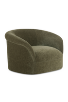 Modern European furniture - Velvet Rolled-Arm Lounge Chair - www.oroa.com