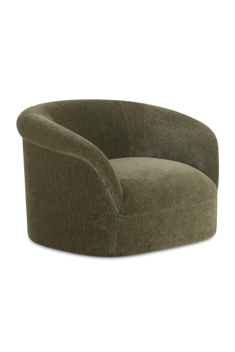 Modern European furniture - Velvet Rolled-Arm Lounge Chair - www.oroa.com
