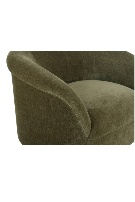 Modern European furniture - Velvet Rolled-Arm Lounge Chair - www.oroa.com