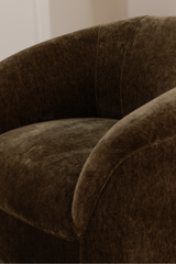 Modern European furniture - Velvet Rolled-Arm Lounge Chair - www.oroa.com