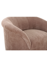 Modern European furniture - Velvet Rolled-Arm Lounge Chair - www.oroa.com