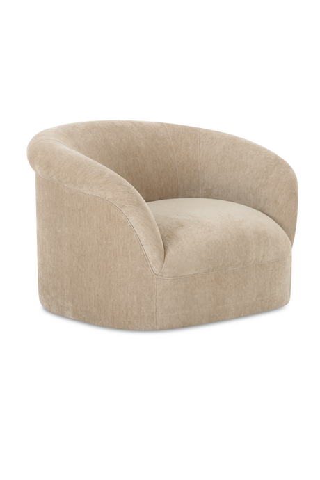Modern European furniture - Velvet Rolled-Arm Lounge Chair - www.oroa.com