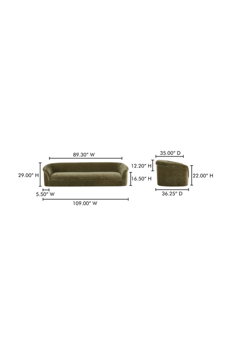 Modern European furniture - Textured Velvet Sofa - www.oroa.com