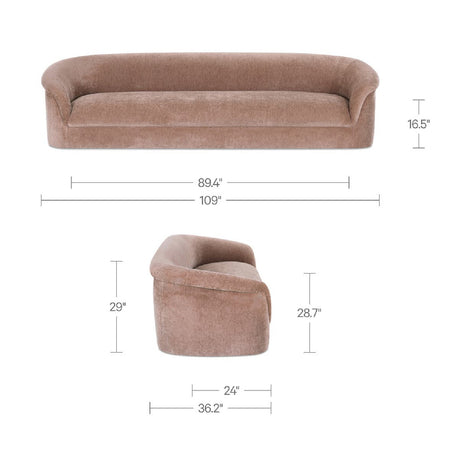 Textured Velvet Sofa | Novi Living Thora -  www.oroa.com