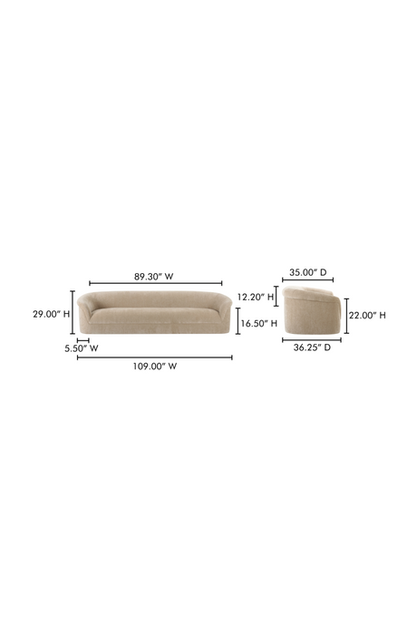 Modern European furniture - Textured Velvet Sofa - www.oroa.com