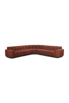 Modern European furniture - Square-Tufted L-Shaped Sectional Sofa - www.oroa.com
