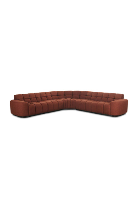 Modern European furniture - Square-Tufted L-Shaped Sectional Sofa - www.oroa.com