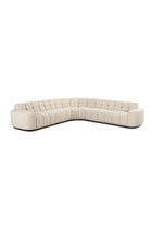 Modern European furniture - Square-Tufted L-Shaped Sectional Sofa - www.oroa.com