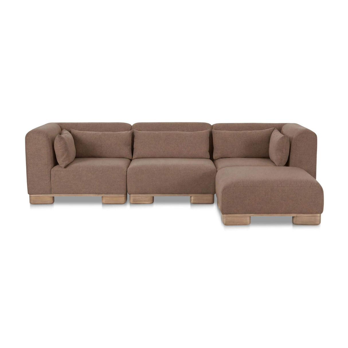 Modern European furniture - Modern Scandinavian Modular Sofa with Ottoman - www.oroa.com