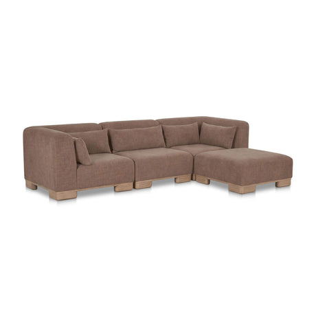 Modern European furniture - Modern Scandinavian Modular Sofa with Ottoman - www.oroa.com