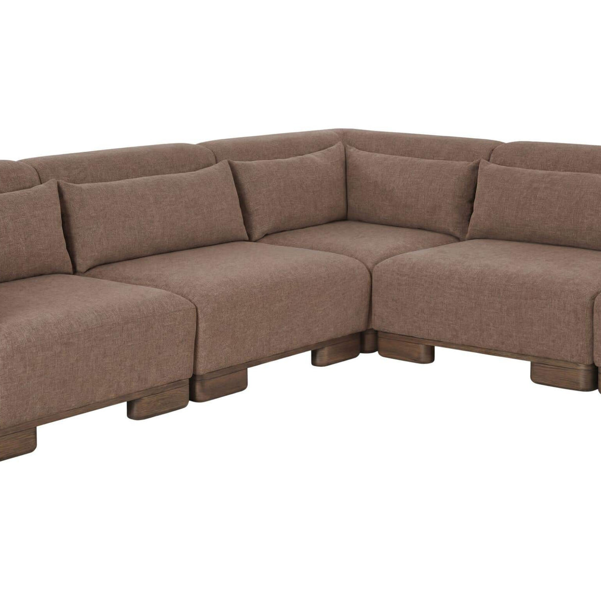Modern European furniture - Modern Scandinavian Modular Sofa with Ottoman - www.oroa.com
