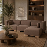 Modern European furniture - Modern Scandinavian Modular Sofa with Ottoman - www.oroa.com