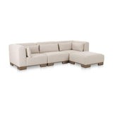 Modern European furniture - Modern Scandinavian Modular Sofa with Ottoman - www.oroa.com