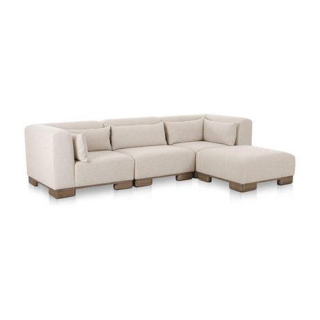 Modern European furniture - Modern Scandinavian Modular Sofa with Ottoman - www.oroa.com
