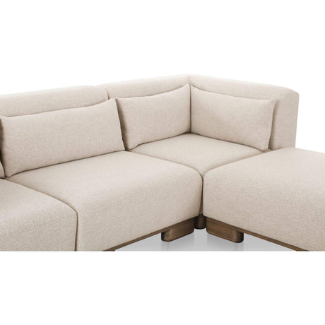 Modern European furniture - Modern Scandinavian Modular Sofa with Ottoman - www.oroa.com