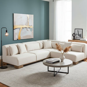 Modern European furniture - Beige Corner Modular Sofa - www.oroa.com