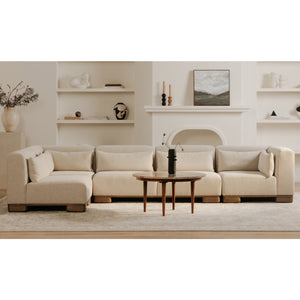 Modern European furniture - Beige Corner Modular Sofa - www.oroa.com