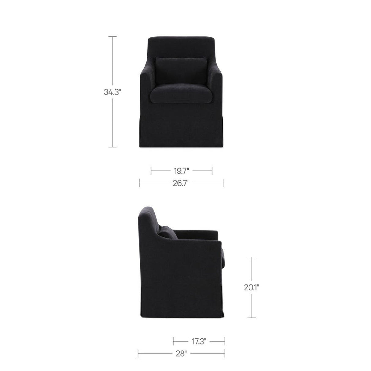 Slipcover Dining Chair | Novi Living Lydia - www.oroa.com