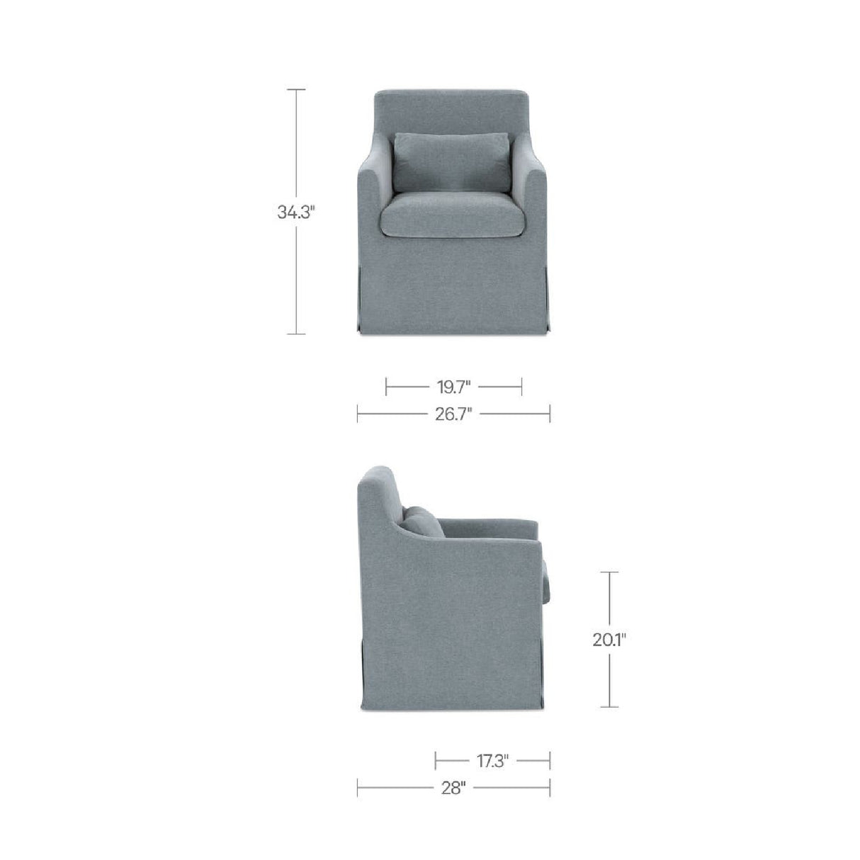 Slipcover Dining Chair | Novi Living Lydia - www.oroa.com