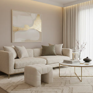 Modern European furniture - Wide Channel Detail Stool - www.oroa.com