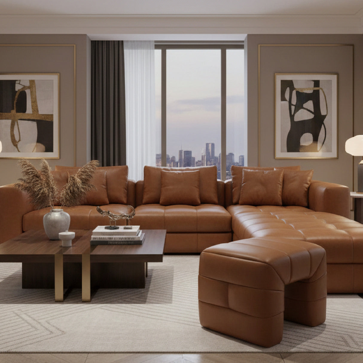 Modern European furniture - Wide Channel Detail Stool - www.oroa.com