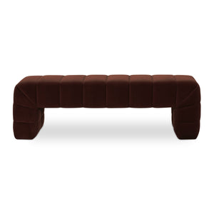 Modern European furniture - Brown Upholstered Bench - www.oroa.com