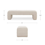 Modern European furniture - Brown Upholstered Bench - www.oroa.com