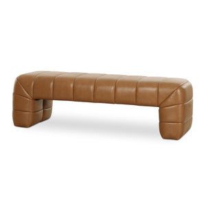 Modern European furniture - Brown Upholstered Bench - www.oroa.com