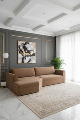 Modern European furniture - Weave Fabric Sectional Sofa - www.oroa.com