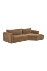 Modern European furniture - Weave Fabric Sectional Sofa - www.oroa.com