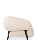 Modern European furniture - Cream Fur Lounge Chair - www.oroa.com