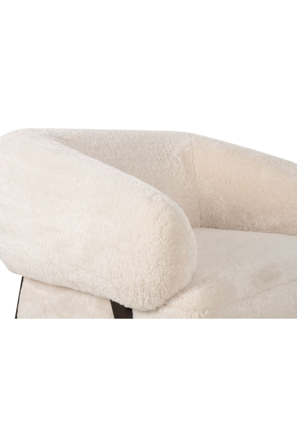 Modern European furniture - Cream Fur Lounge Chair - www.oroa.com