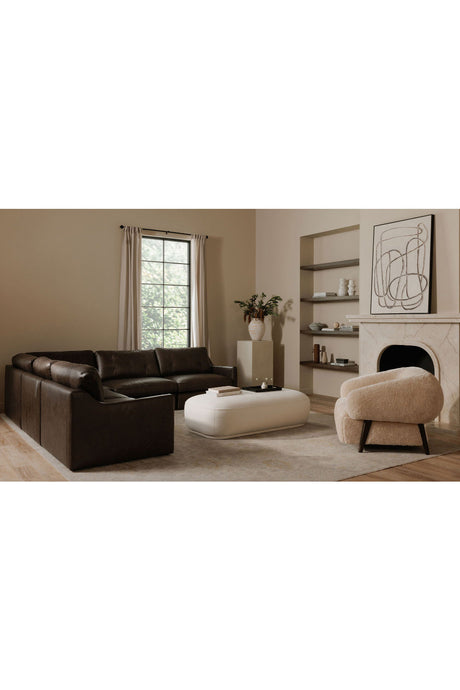 Modern European furniture - Cream Fur Lounge Chair - www.oroa.com