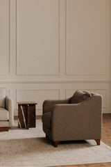 Modern European furniture - Textured Boucle Accent Chair - www.oroa.com